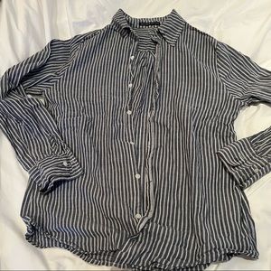 brandy melville button down blue stripes